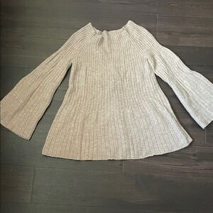 LC Lauren Conrad Beige Ribbed Sweater